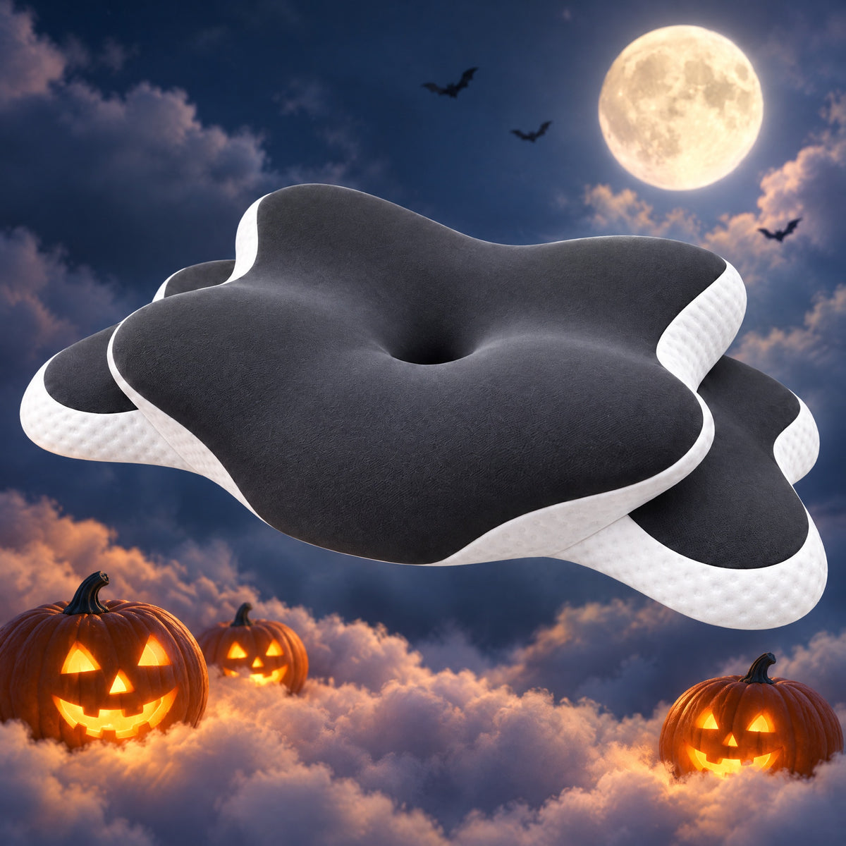 Nuvola Contour Pillow on a Halloween night